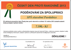 Žáci SPŠS Pardubice proti rakovině