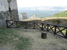 Historické zábradlí na hradu Bezděz